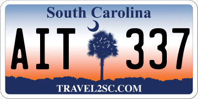 SC license plate AIT337