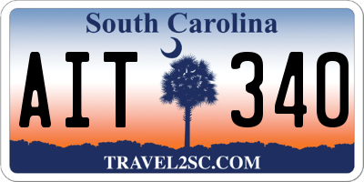 SC license plate AIT340