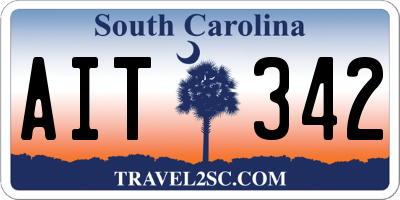 SC license plate AIT342