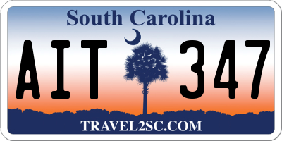 SC license plate AIT347