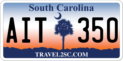 SC license plate AIT350