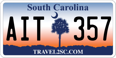 SC license plate AIT357