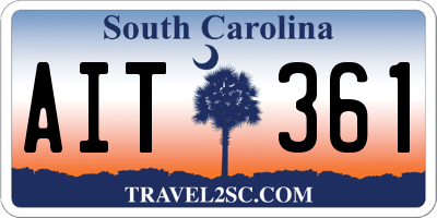 SC license plate AIT361