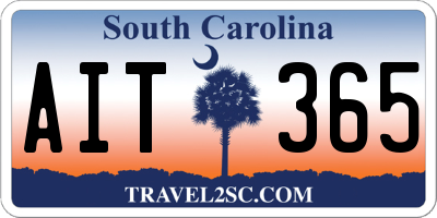 SC license plate AIT365