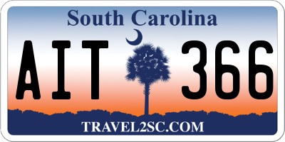 SC license plate AIT366