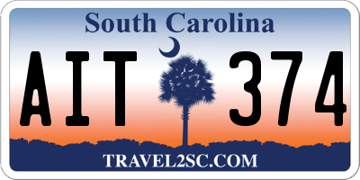 SC license plate AIT374