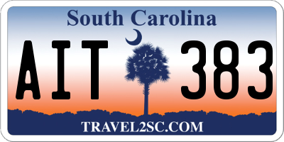 SC license plate AIT383