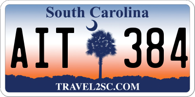 SC license plate AIT384