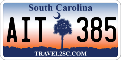 SC license plate AIT385