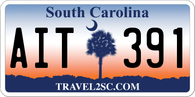 SC license plate AIT391