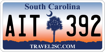 SC license plate AIT392