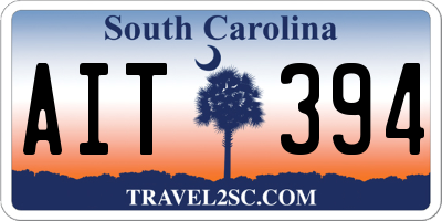 SC license plate AIT394