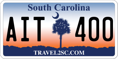 SC license plate AIT400