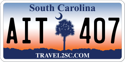 SC license plate AIT407