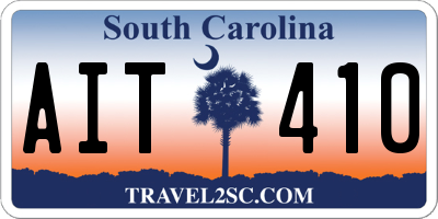 SC license plate AIT410