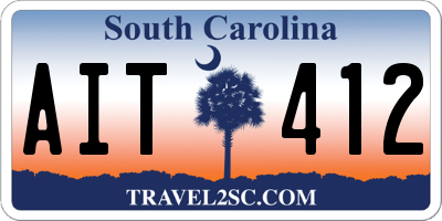 SC license plate AIT412