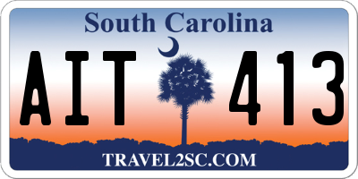 SC license plate AIT413