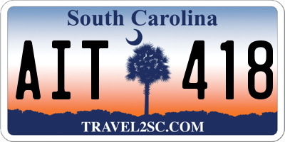 SC license plate AIT418