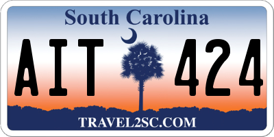 SC license plate AIT424
