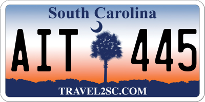 SC license plate AIT445