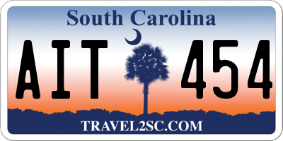 SC license plate AIT454