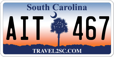 SC license plate AIT467