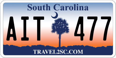 SC license plate AIT477
