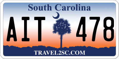 SC license plate AIT478