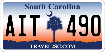 SC license plate AIT490