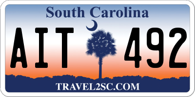 SC license plate AIT492