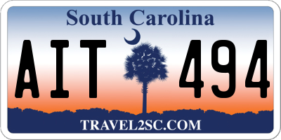 SC license plate AIT494