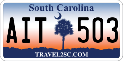SC license plate AIT503