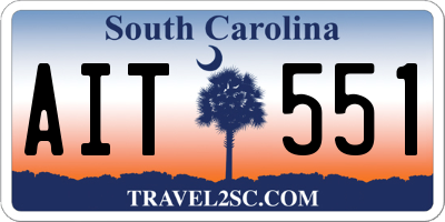 SC license plate AIT551
