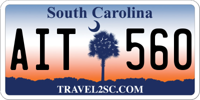 SC license plate AIT560