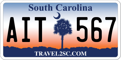 SC license plate AIT567