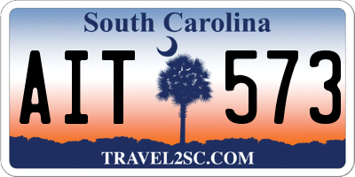 SC license plate AIT573