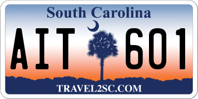 SC license plate AIT601