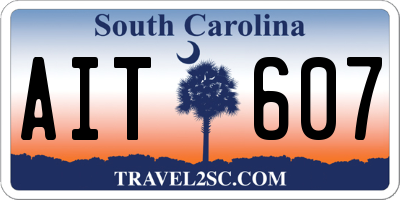 SC license plate AIT607