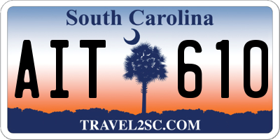 SC license plate AIT610