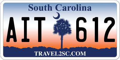 SC license plate AIT612