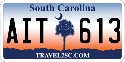 SC license plate AIT613