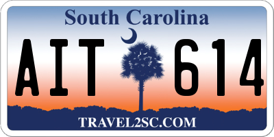 SC license plate AIT614