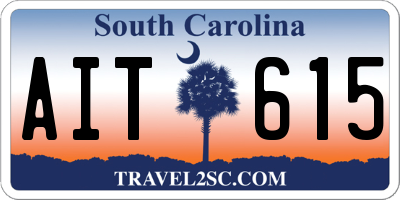 SC license plate AIT615