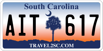SC license plate AIT617