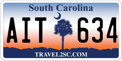 SC license plate AIT634
