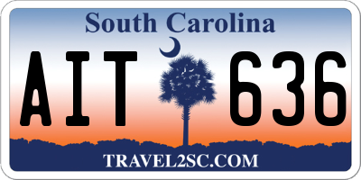 SC license plate AIT636