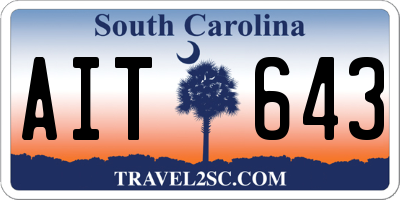 SC license plate AIT643