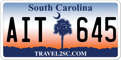 SC license plate AIT645