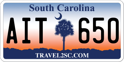 SC license plate AIT650