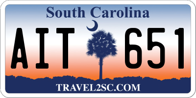 SC license plate AIT651